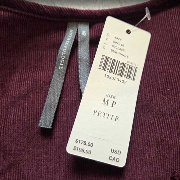 New MP By Anthropologie The Somerset maxi dress: Corduroy edition Roasted Beet - Picture 7 of 12